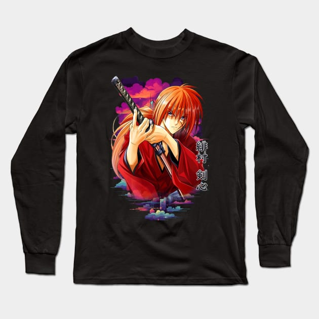 Rurouni Kenshin Samurai Long Sleeve T-Shirt by AssoDesign